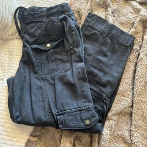 ZARA deep blue straight leg pants